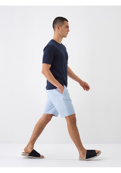 Xint Lacivert Pamuk Dokulu Slim Fit Tişört 502206