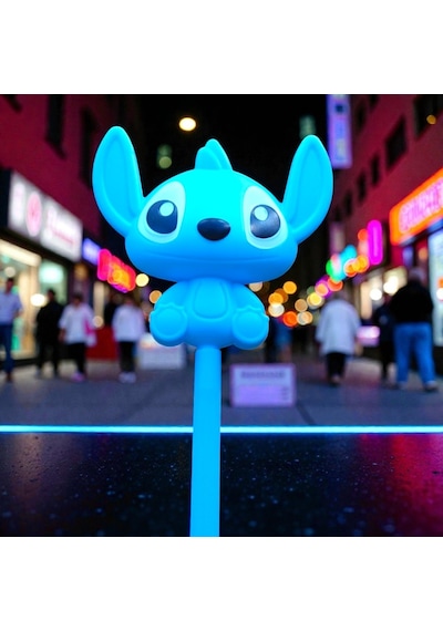 2 Adet Mavi Stitch Işıklı Çubuk Stiç Işıklı Çubuk 35 Cm Modlu Parti Işıkları Renkli Led Işıklı Çubuk