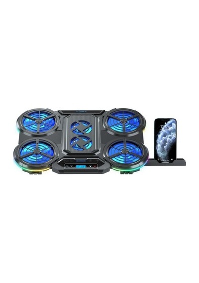 6x Büyük Turbo Led Fan - 10 Mod Rgb Aydınlatma