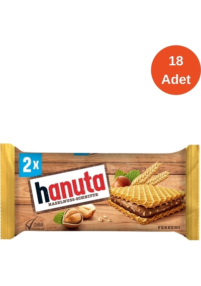 Hanuta Fındıklı Çikolatalı Gofret 2'li 44 Gr - 18 Adet