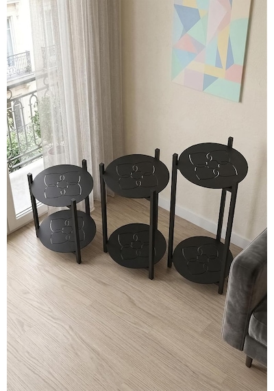 Tr 3 Boy Metal Tepsili Çiçeklik, Çiçek Rafı 1494 Diğer