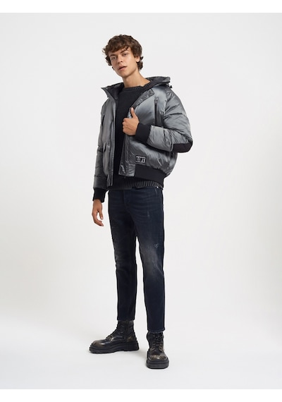 Regular Fit Erkek Mont Gri