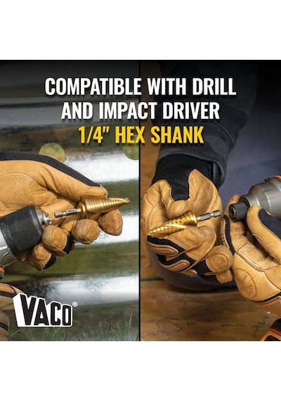 Klein Tools 25951 Elektrikçi Kademeli Matkap Ucu Seti, Spiral Çif