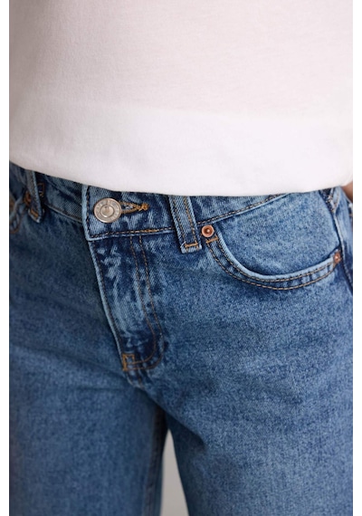 Defacto Straıght Wıde Geniş Paça Jean Pantolon Kız Çocuk G4654a826smnm28 Mavi-nm28