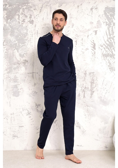 D's Damat Ds Damat Maschio Pamuk Pijama Takımı Lacivert Ds5010 R007 Lacivert