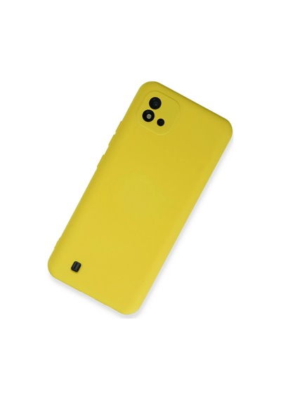 Newface - 566 - Realme C11 2021 Kılıf Nano İçi Kadife Silikon - Csmo-tex - - Sarı