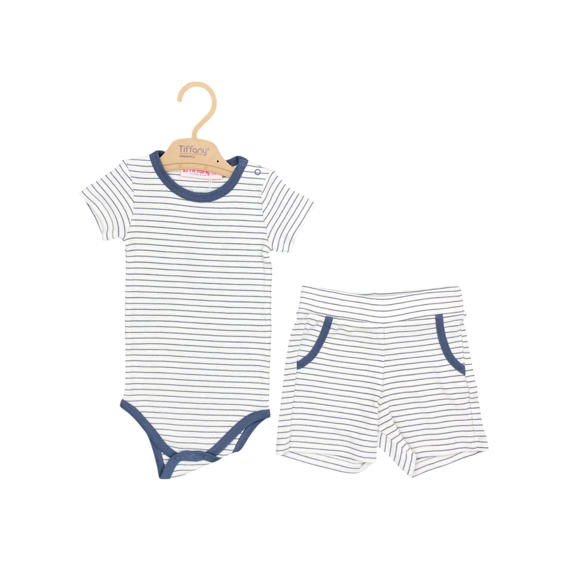 Tiffany Baby & Kids Tiffany Baby Organik Theme İkili Çıtçıtlı Takım 88012 Lacivert