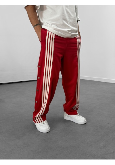 Cocopelli Şeritli Kırmızı Erkek Baggy Pantolon Coc1060 Kırmızı