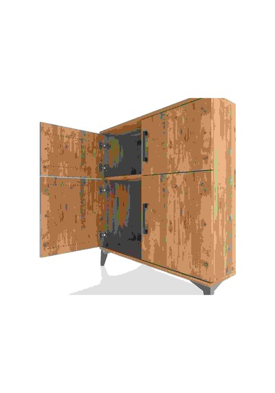 Hyperion Şifonyer Tek Raflı 4 Kapaklı 88x44x96 Çam-çam Çam
