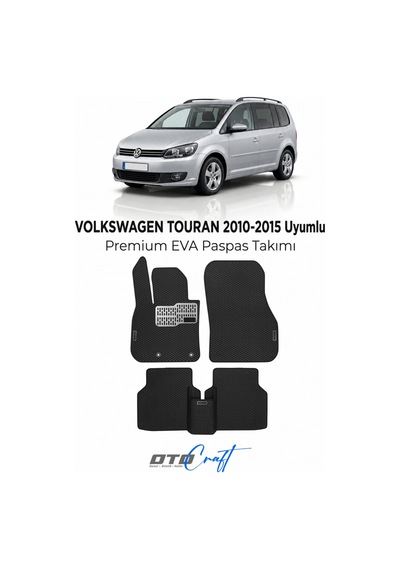 Otocraft Volkswagen Touran 2010-2015 Araca Özel 3d Havuzlu Eva Paspas Tam Set 5 Parça