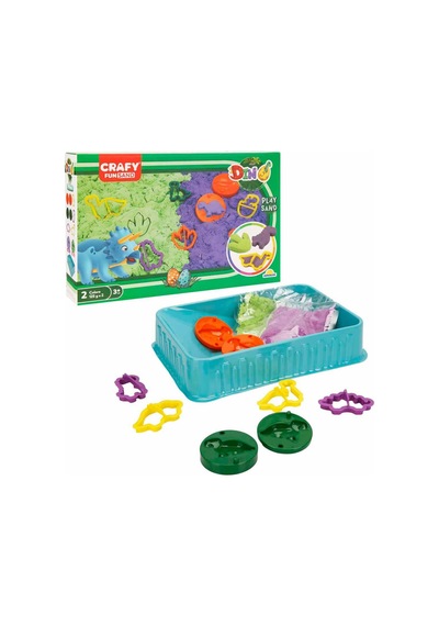 Sunman Oyuncak Crafy Dino Oyun Kumu Seti 250 G 11 Parça - Standart