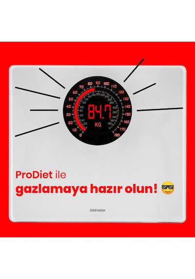 Goldmaster Prodiet Geniş Ekranlı Dijital Ses Özellikli Tartı Baskül