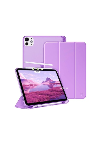 Apple iPad Uyumlu Pro 12.9 3./4./5./6. M2 İle Uyumlu Kılıf Cover Kalem Bölmeli Pc Case 2018-2023 Lila Sku: Zeusb0dy6dfr3q Arka Kapak