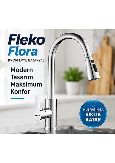 Fleko Flora Krom Spiralli Evye Bataryası