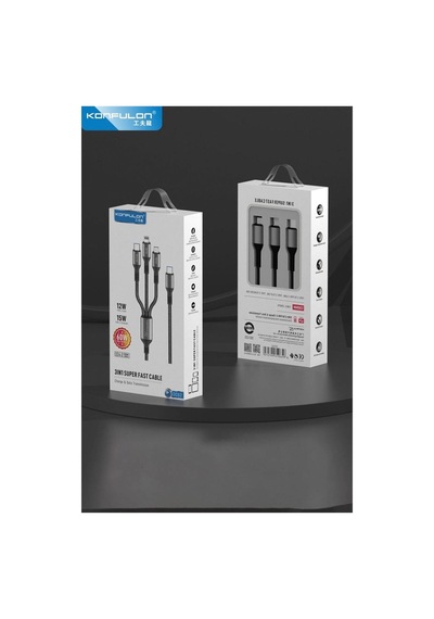 Dc62 3 İn 1 Çoklu 1,2 M 60w 12w 15w Şarj Data Kablosu