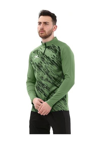Raru Erkek Yarım Fermuarlı Sweatshirt Dıgnus Haki