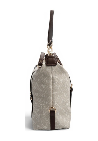 Silver Polo Taş - Kahve Monogram Kadın Seyahat Çantası Sp1064