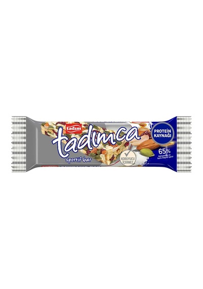 Tadım Sportif Bar Protein Kaynağı,%65 Kuruyemiş İçerikli Enerji Barı, 30 Gr, 40 Adet