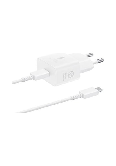 Samsung Uyumlu EP-T2510 25 W Type-C Süper Hızlı Şarj Seti Beyaz