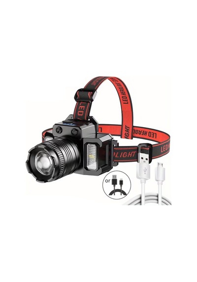 Zoom Inducyion Headlight Sensörlü Kafa Lambası Siyah