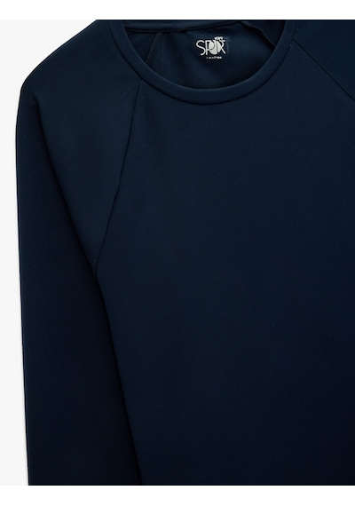 Koton Uzun Kollu Bisiklet Yaka Dikiş Detaylı Slim Fit Spor Tişört Lacivert 6wam10103nk Lacivert Koton Uzun Kollu Bisiklet Yaka Dikiş Detaylı Slim Fit Spor Tişört Lacivert 6wam10103nk Lacivert