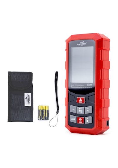 Dawreek Mesafe Ölçer H01 Red 80 Metre Dijital El Tipi Mesafe Ölçüm Cihazı