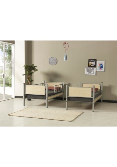 Teknor Genç Çocuk Odası Ahşap Başlıklı 90x200 Metal Ranza