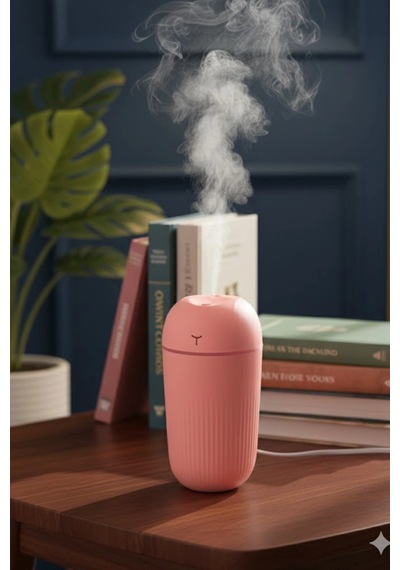 Blackbird Kt-h09 Pembe 420 Ml Taşınabilir Mini Usb Hava Nemlendirici Araç Ve Ofis İçin Renkli Işık