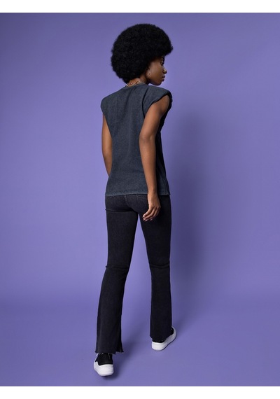 Loose Fit Kadın Tshirt K.kol Antrasit