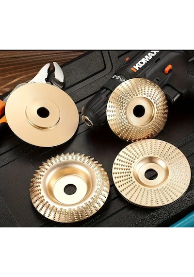 Senbang Ahşap Ve Metal Taşlama Tekerlek Seti 3 Parça 100 Mm Düzlem Eğim Ark Oyma Diski