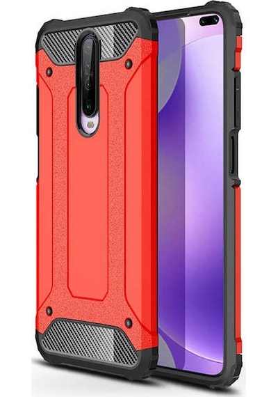 Kilifone - Xiaomi Uyumlu Poco X2 - Kılıf Çift Katman Zırh Tank Crash Military Kapak - Kırmızı