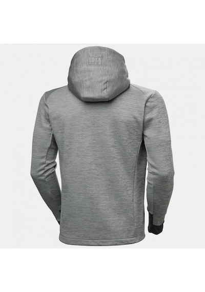 Tech Hooded Midlayer Jacket - Grey Melang - Xl Gri