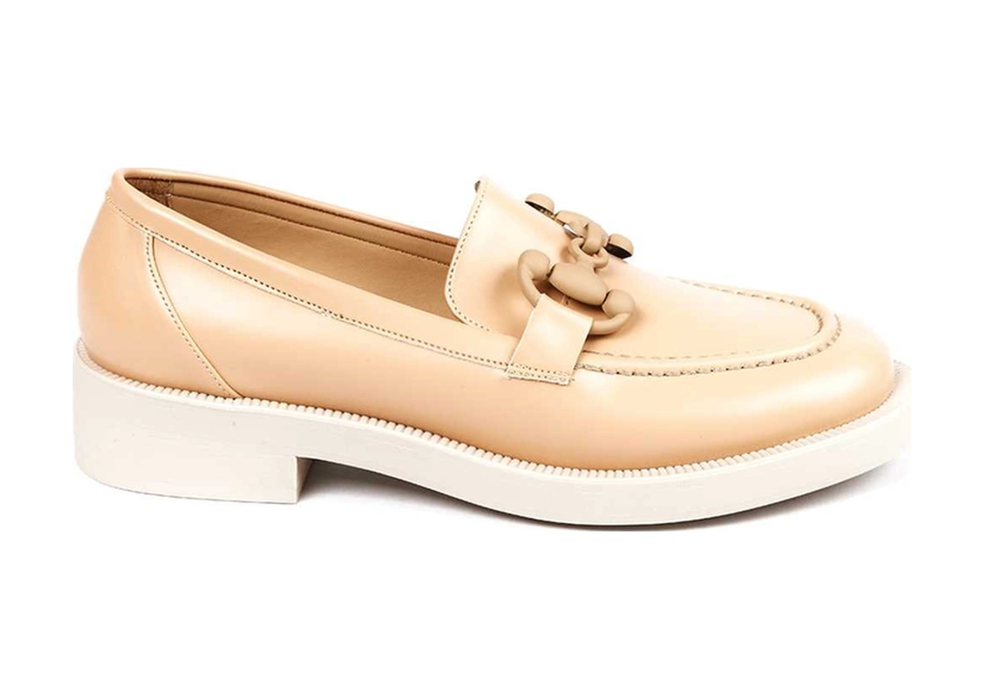 Bestello Tokalı Termoplastik Loafer 281-128 Kadın Ayakkabı Nude