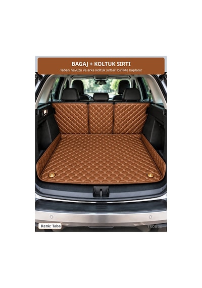 Volvo Xc70 2010+ Uyumlu 8d Çift Katmanlı Paspas + Bagaj Havuzu Seti Taba