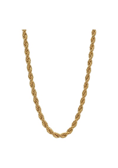 Long Aurea Twist Rope Kolye Krem