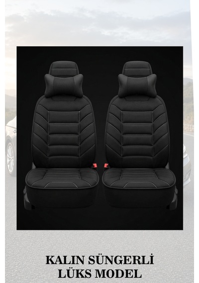 Renault Symbol 2011 Uyumlu Lüks Siyah Renk Premium 2 Adet Minder Ve Yastık