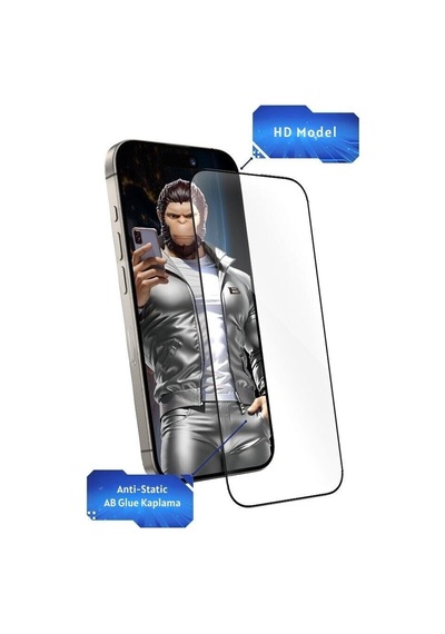 Blueo Apple Uyumlu   iPhone 16 Pro Max Full Cover Hd Anti-static Cam Ekra