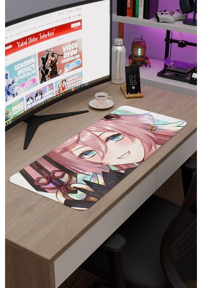 Yanfei Genshin Impact Anime Oyuncu V4 - 70x30 Xl Gaming Mouse Pad Fare Altlığı