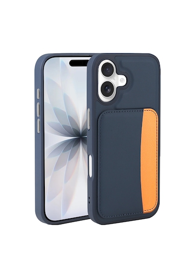 Zore İphone 16 Kılıf Kartlıklı Zore X-kart Silikon Kapak - Turuncu