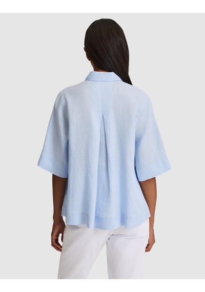 Pierre Cardin Kadın Mavi Gömlek Kısa Kollu 50327834-vr249