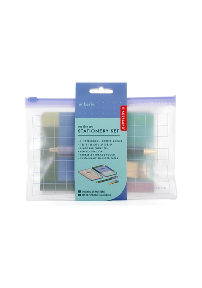 Kikkerland Inkerie Dosyalı On The Go Stationery Set Kırtasiye Seti Çok Renkli