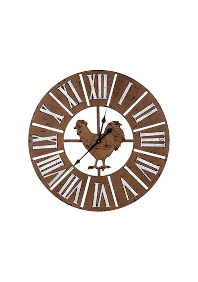 Vitale Farm Metal Duvar Saati 78 Cm Ak.Eq0057 Kahverengi