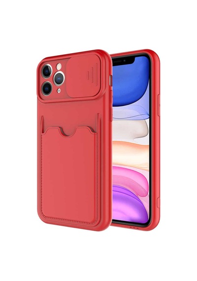 Apple Uyumlu iPhone 11 Pro Max Kılıf Zore Kartix Kapak Kırmızı
