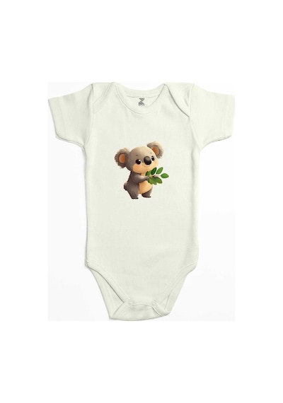 Zepplin Giyim Şirin Koala Siyah Bebek Body Zıbın