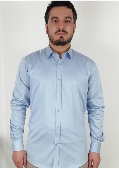 Tousus Slim Fit Açık Mavi Erkek Gömlek Slm-5076-tss
