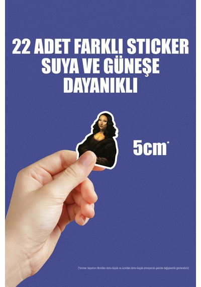 Art Sanat Aesthetic Vaporwave Laptop Sticker 20 Adet Çok Renkli