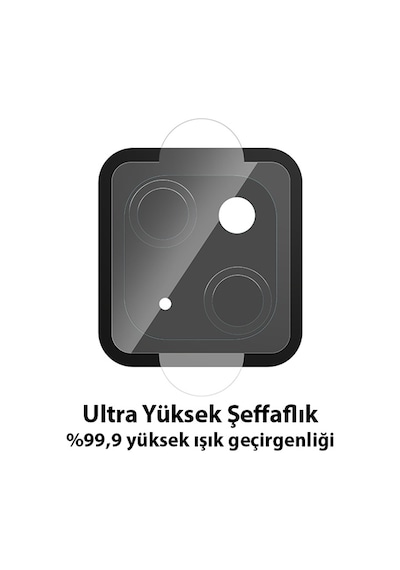 Ally Apple Uyumlu iPhone 13 - 13 Mini Tempered Glass Cam Kamera Koruyucu