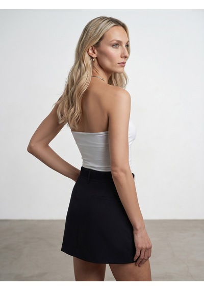 Dilvin 21218 Straplez Top-beyaz