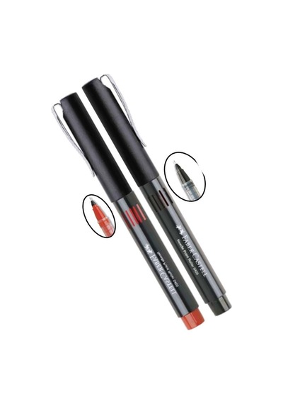 Siyah Kırmızı Pilot Kalem İğne Uçlu 0.5 Needle Point Roller 2 Ade