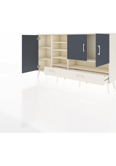 Arges Konsol 8 Raflı 2 Çekmeceli 3 Kapaklı 176x30x99 Aytaşı-antrasit/aytaşı Antrasıt/aytası - Aytası Arges Konsol 8 Raflı 2 Çekmeceli 3 Kapaklı 176x30x99 Aytaşı-antrasit/aytaşı Antrasıt/aytası - Aytası